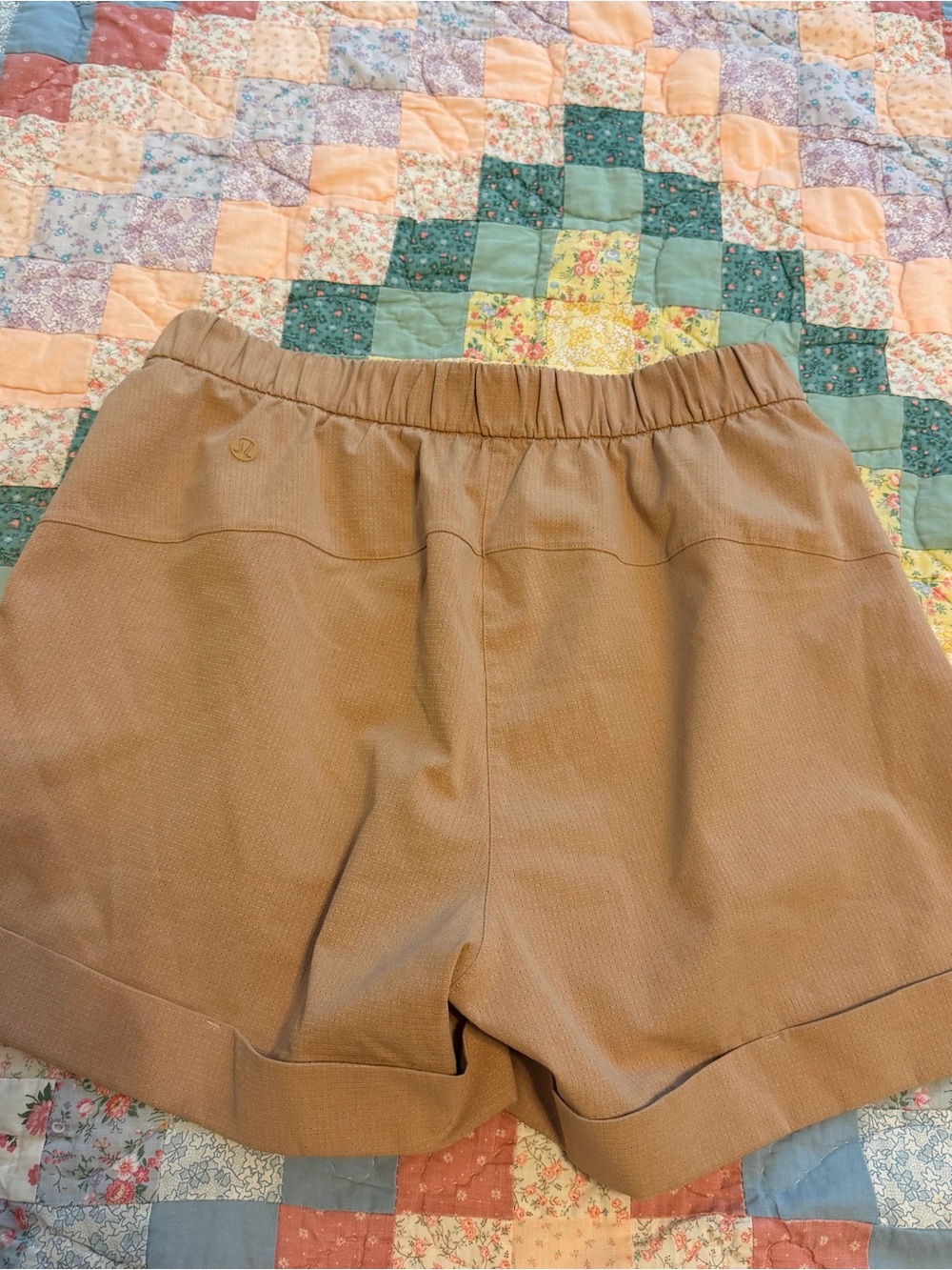 lululemon athletica Tan High-Waist Stretch Shorts